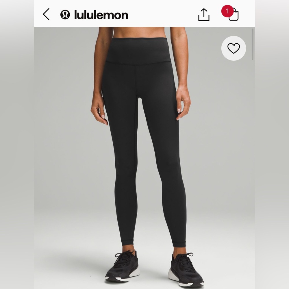 Two Lululemon Wunder Under Size 8 - one pair Black, other pair Blue